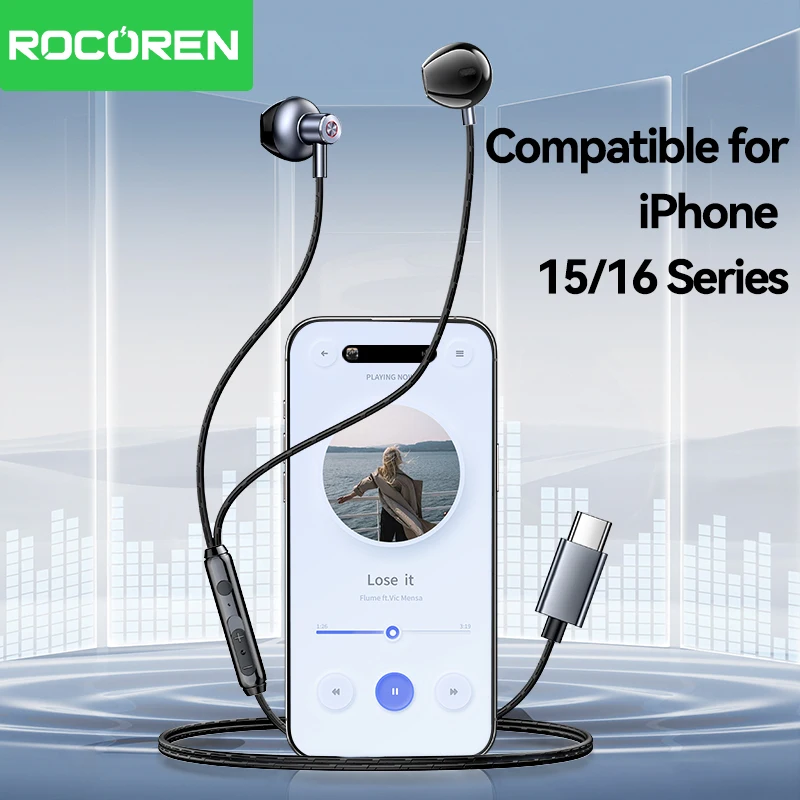 Rocoren USB Type C Wired Earphones In Ear With Microphone Stereo Earbuds Sports In-line Control For Xiaomi Samsung Wired Headset Best Sellers In Phones Accessories Rocoren USB Type C Wired Earphones In Ear With Microphone Stereo Earbuds Sports In-line Control For Xiaomi Samsung Wired Headset Best Sellers In Phones Accessories