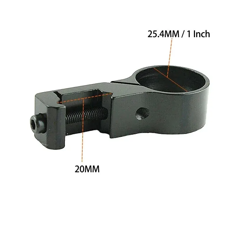 Ultralight 90 Degree Offset Side 1 Inch Ring Scope Mount Adapter Tube 20mm 7/8 Inch For Flashlight Torch Laser Hunting rifle scope mount ring rifle scope mount scope mount adapter flashlight scope mount rail adapter threaded adapter