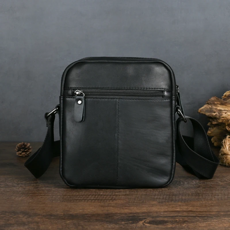 High Quality Original Leather Design Male Shoulder messenger bag cowhide fashion Cross-body Bag 9