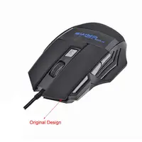 USB Wired Gaming Mouse 7 Button Backlit Ergonomic Mice 5500 DPI Backlight Adjustable Optical Mice for PC Gamer Computer Desktop 4