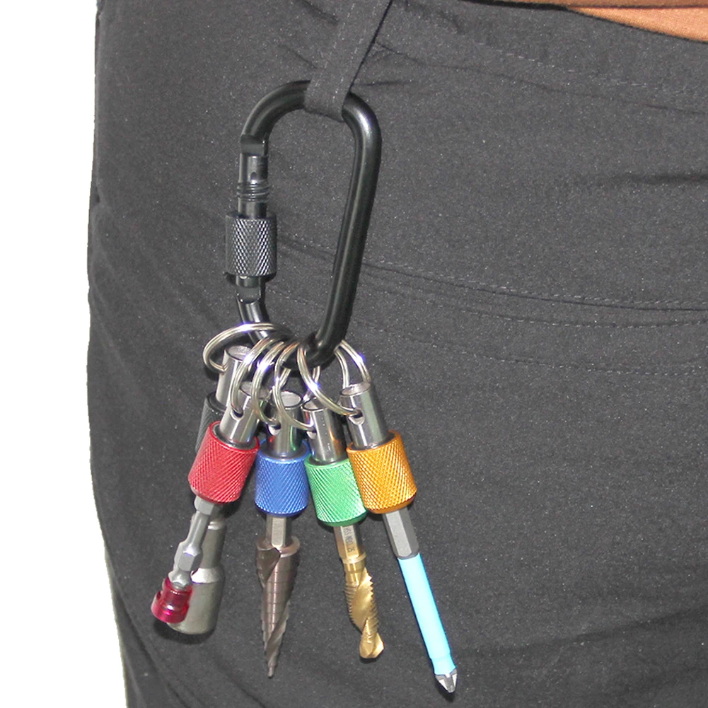 Screwdriver Bits Holder 1/4 Inch Hex Keychain Hex Drill Bits Holder