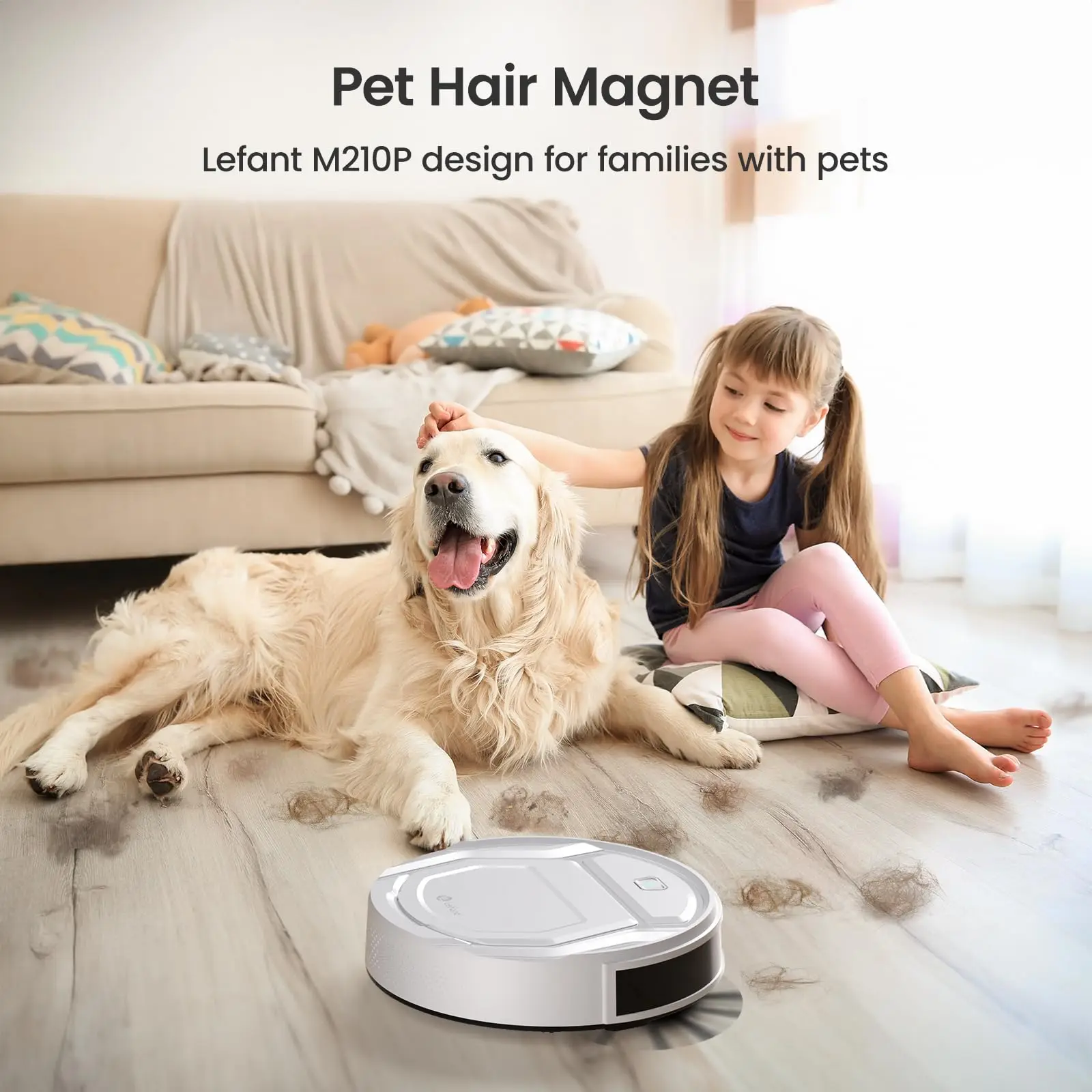 Lefant M210 Pro Robot Vacuum Cleaner, 2200Pa Powerful Suction, 120 Mins Runtime, Automatic Self-Charging,Wi-Fi/App/Alexa Control 2