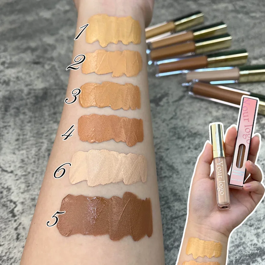 6 Colors Vegan Moisturizing Liquid Concealer Private Cosmetics Custom Logo 6