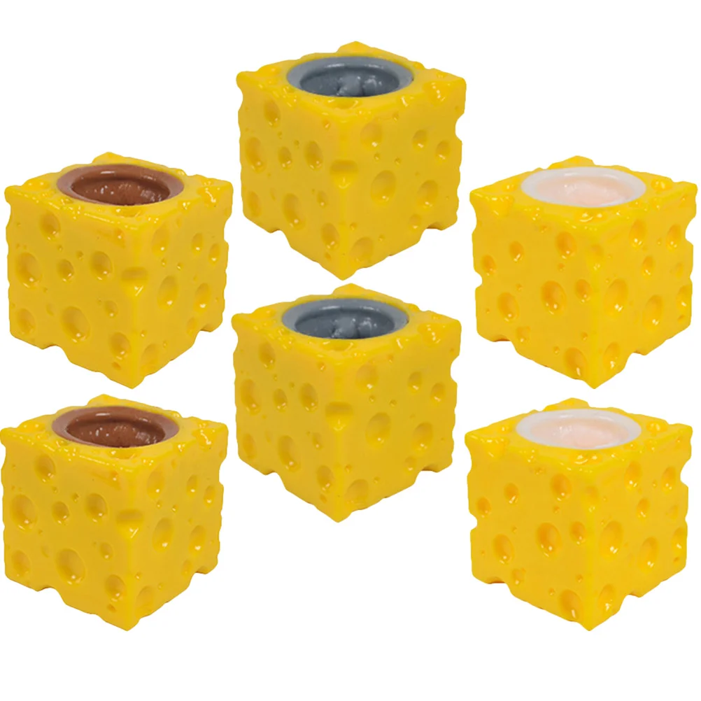 

6 Pcs Pinch Music Chidrens Toys Pranking Squeeze Fashion Aldut Interesting Party Silica Gel Mice Kidult