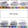 SMD 5050 RGB LED Strip Waterproof 5M 300LED DC 12V 24V CCT RGBCCT  RGBW RGBWW WHITE WARM WHITE NW Fita LED Light Strips Flexible 6