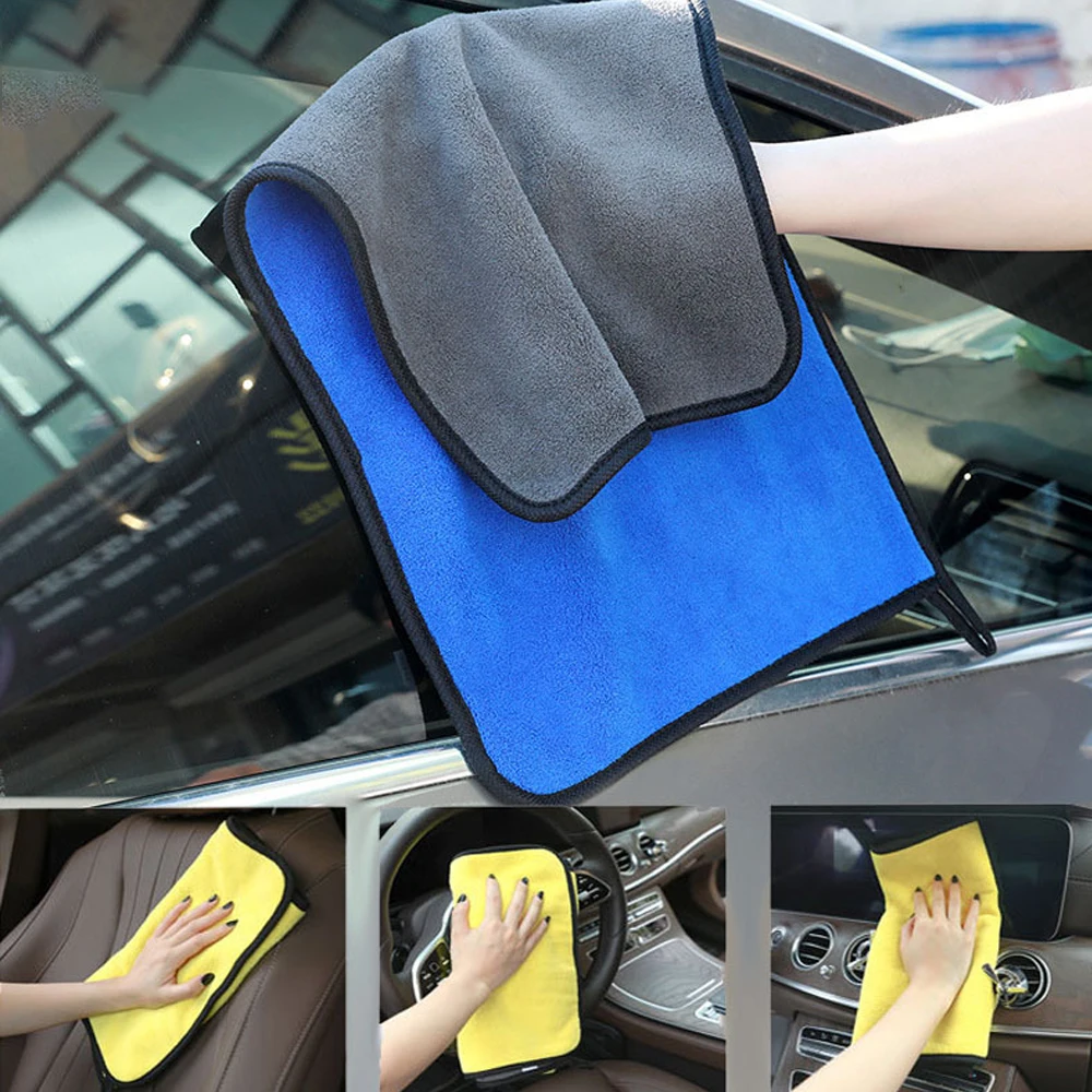 Microfiber Car Wash Towel Thicken Absorbent Microfiber Towel Car Cleaning Dry Cloth Care Cloth Wash Rag Detailing 3 10 40Pcs microfiber towel