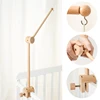 Baby Rattle Toy Bed Bell Bracket Wooden Mobile 0-12 Months Newborn Crochet Bed Bell Hanging Toys Holder Bracket Infant Crib Gift 3