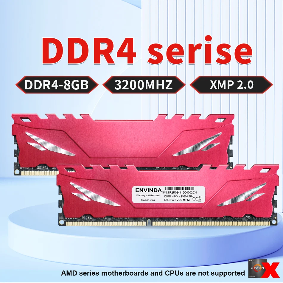 ENVINDA PC DDR3 DDR4 8GB 16GB Ram 1600 3200 MHz Computer High