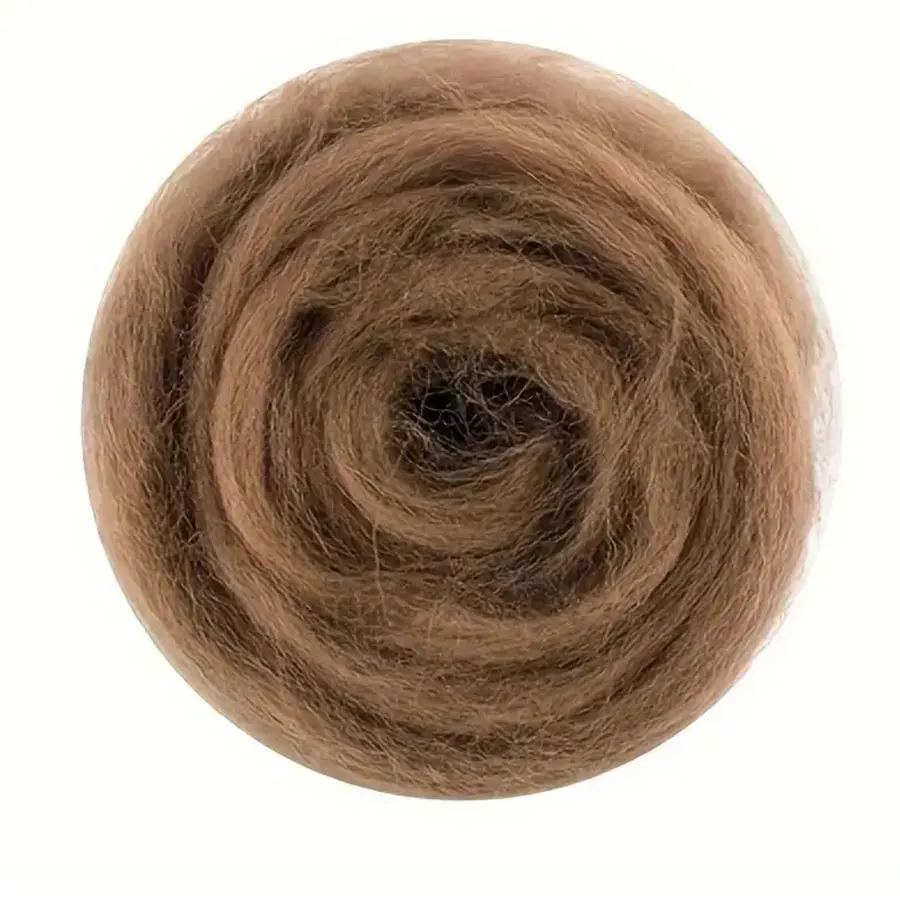1 Roll 10 Colors Brown Needle Felting Wool Animal Series Wool Fibre Roving for Needle Felt DIY needle felting wool