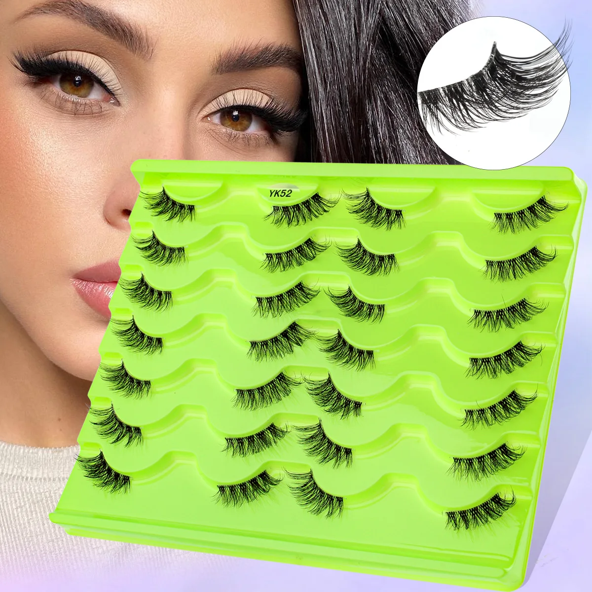 Natural Black 3D Mink False Eyelashes Makeup Extension