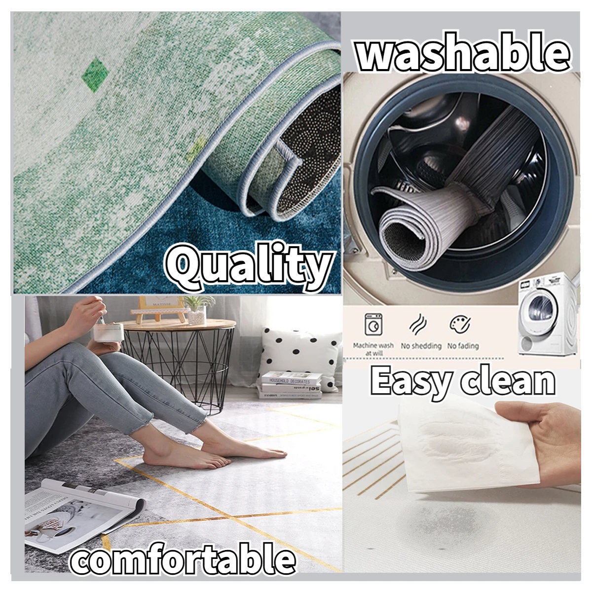 European Style Carpet Living Room Sofa Mat Luxury Large Bedroom Decoration Rug Customizable Lounge Porch Floor Mats 140x200cm 6