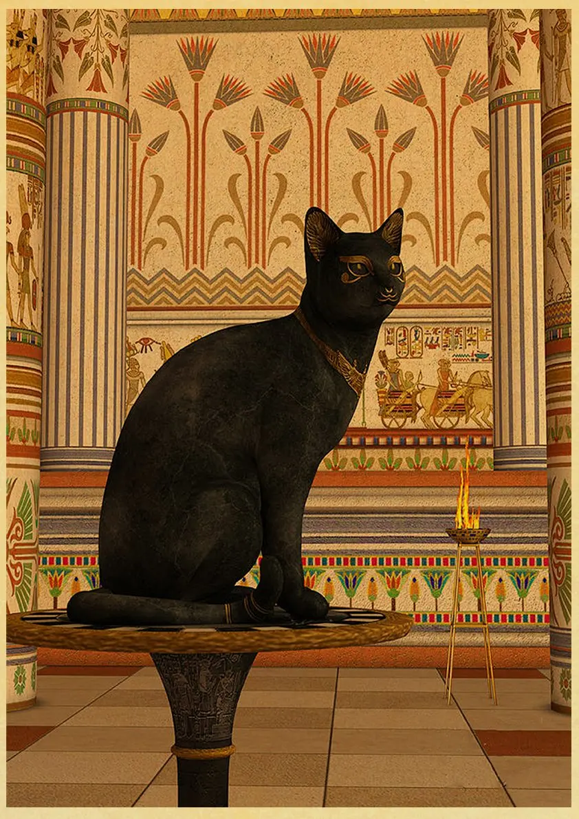 Cat Ancient Egypt | Art Ancient Egypt | Bastet Art Paintings