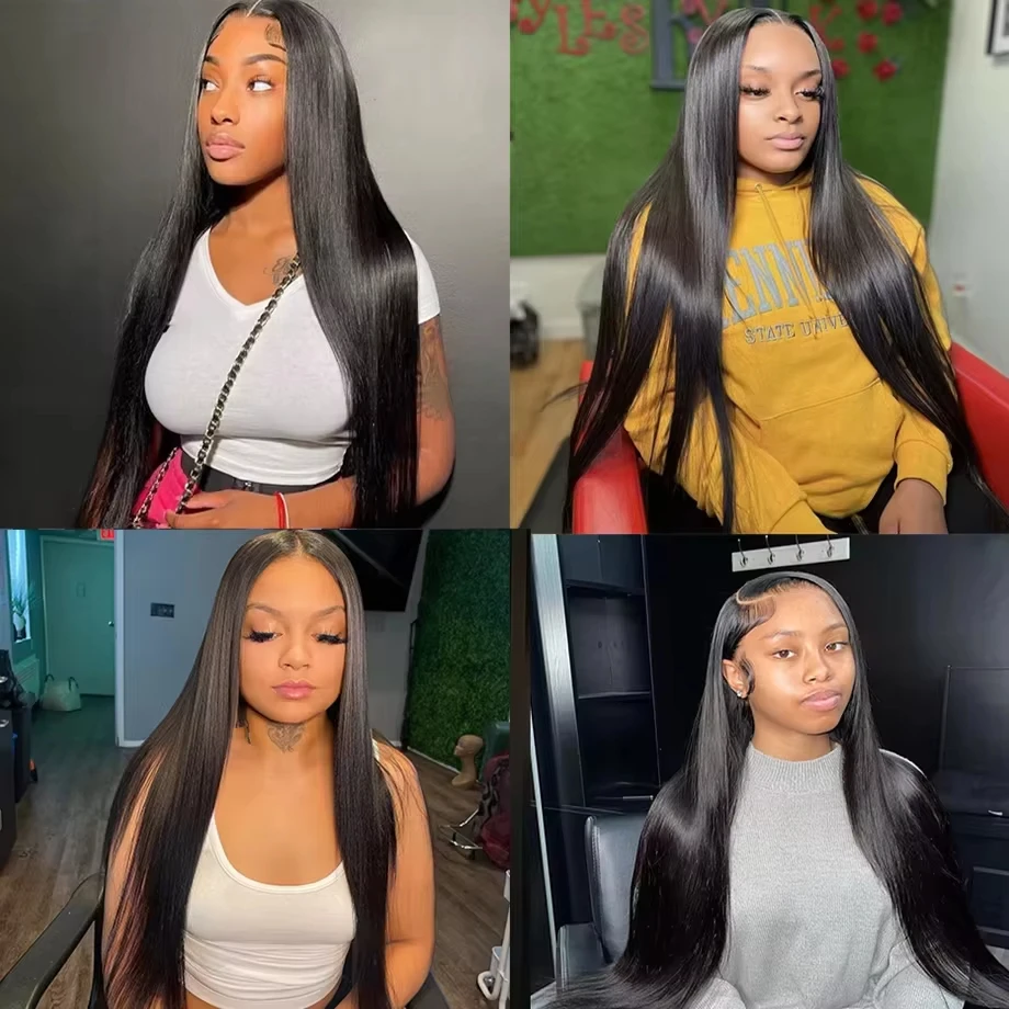 12A Glueless Brazilian Virgin Wig With Drawstring HD Full Lace Hidden Strap Straight 360 Lace Front Wigs Human Hair Pre Plucked