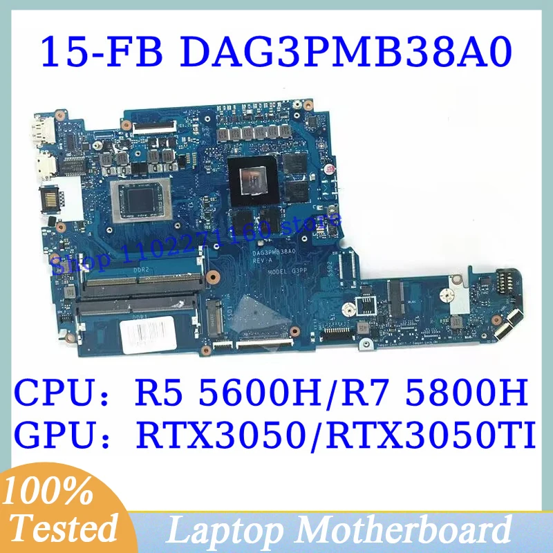 

N14587-601 N18788-601 For HP 15-FB With R5 5600H/R7 5800H CPU DAG3PMB38A0 Laptop Motherboard RTX3050/RTX3050TI 100% Fully Tested