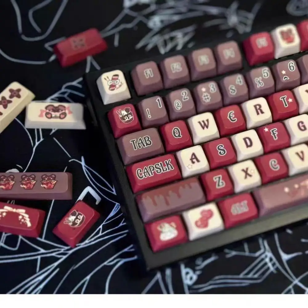 

167 Alcoholic Chocolate PBT Keycaps MDA Profile For Mechanical Keyboard Cute DYE-SUB Backlight Key Caps Set MX Cherry Switch