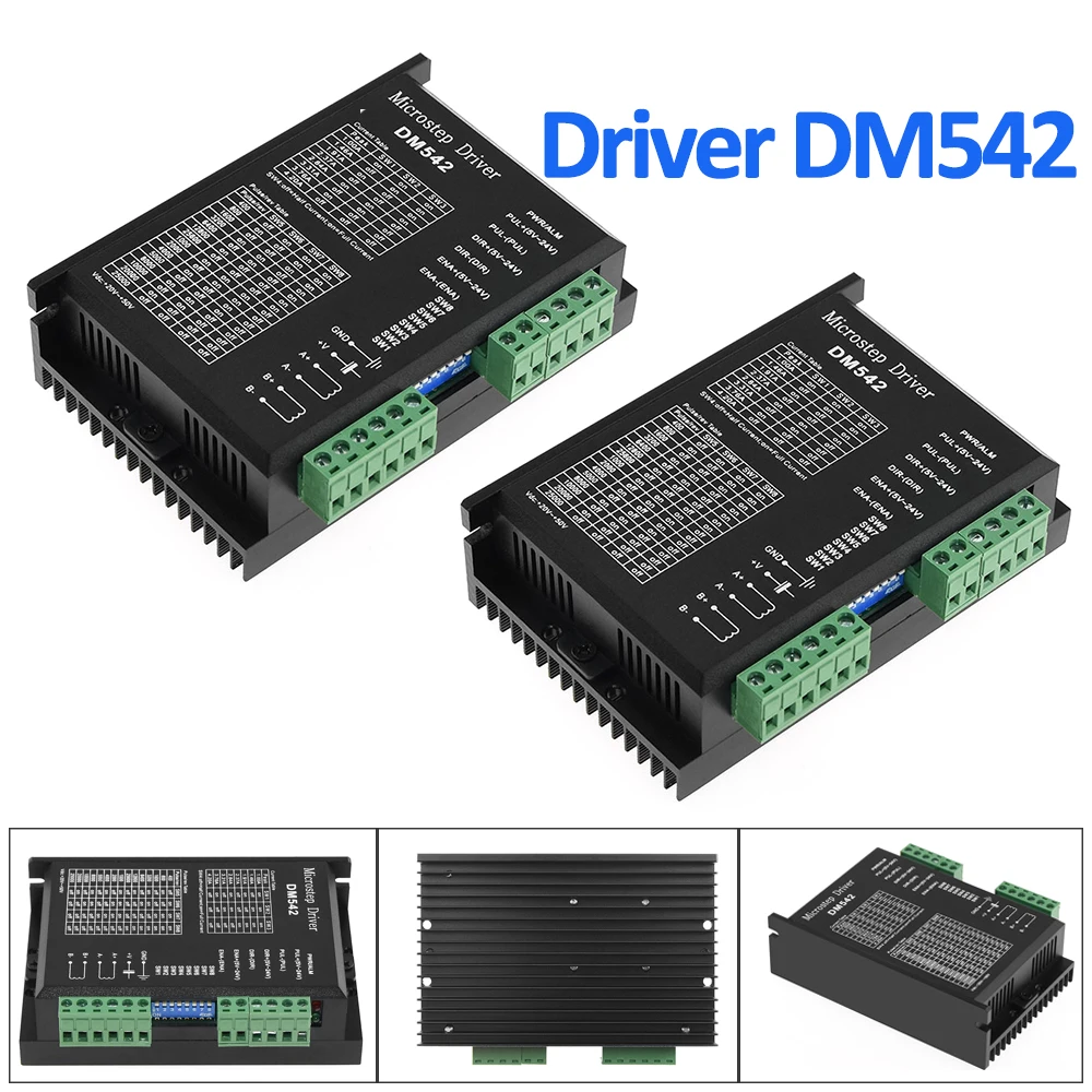 

Цифровой двигатель DM542, 4,2 А, подходит для 42/57 шагового двигателя, гравировального станка с ЧПУ, контроллер NEMA17/23 вместо TB6600