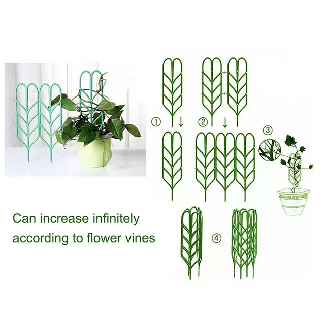 3 db/Beállított Növényi Tartó Keret Hegymászó Szőlőállvány Műanyag Bevonatú Acél Virágzöldségek Dekoratív Rácsos Bracke 35,5X10Cm - Image 2
