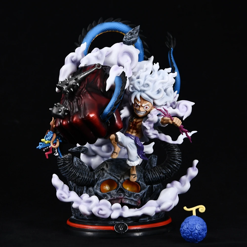 thumbnail image 1 of Figuras de acción de One Piece de 22 cm, Sun God Nika Gear 5, Monkey D Luffy contra Kaido Dragon Fighting, juguetes de PVC, colección de regalos, modelo, 1 of 4
