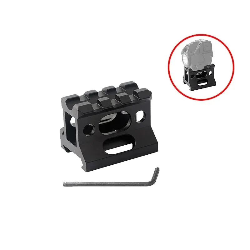 See Through Design Riser Bracket Scope Mount 1Inch Height for Flashlight Optics Laser Mounted Hunting