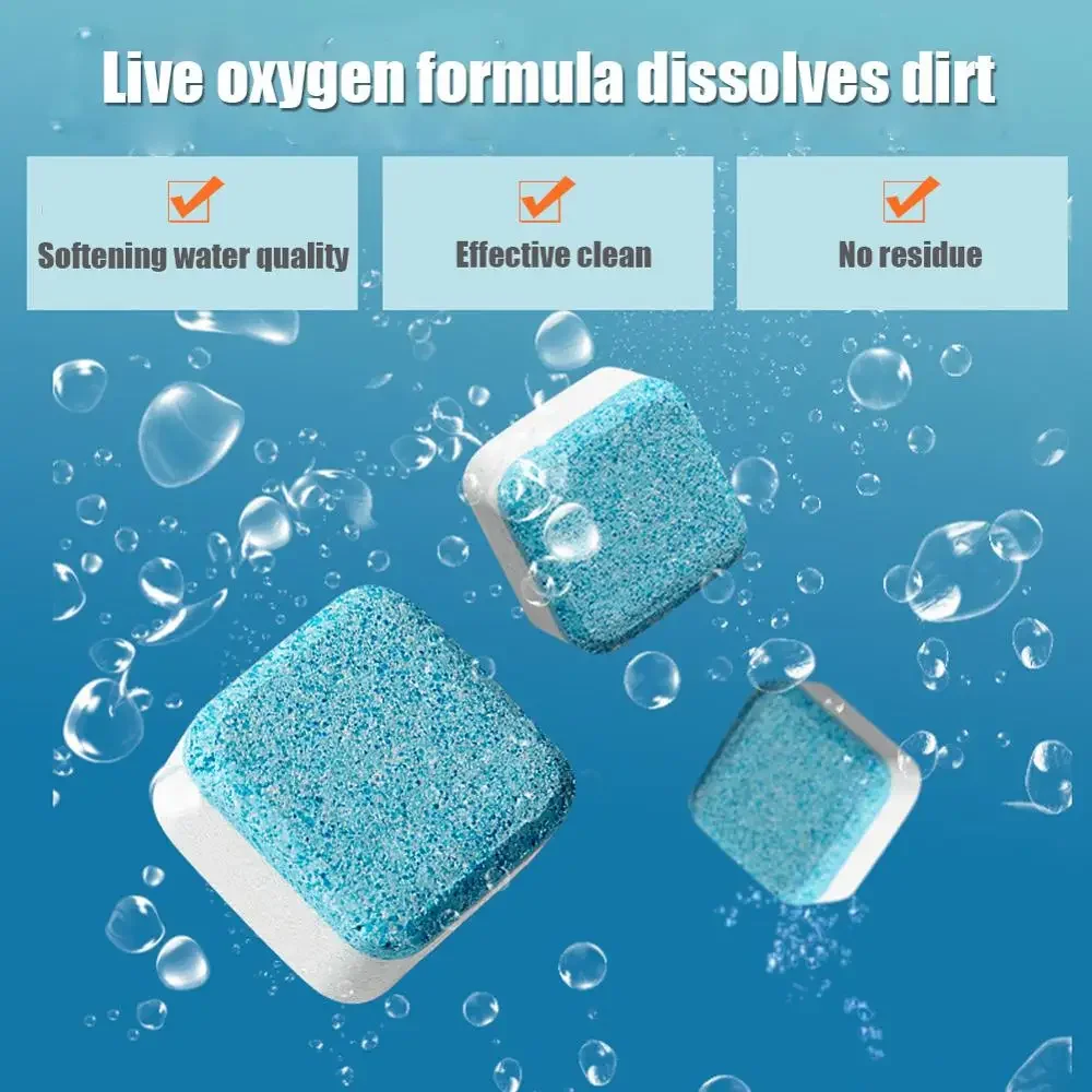 Effervescent Washing Machine Deep Cleaning Tablets - Home Cleaning Solution (2/5/10 Pack)