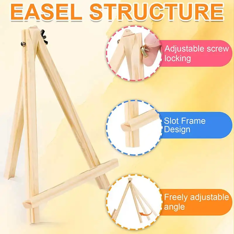Wooden Display Mini Easel Desktop Tripod Photo Frame Bracket wooden easel wood table easel