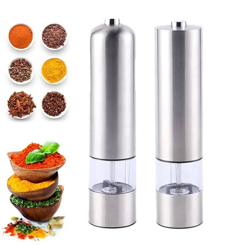 Electric Grinder For Home Use, Stainless Steel Black Pepper And Sea Salt  Grinder, Grinding Bottle For Seasoning