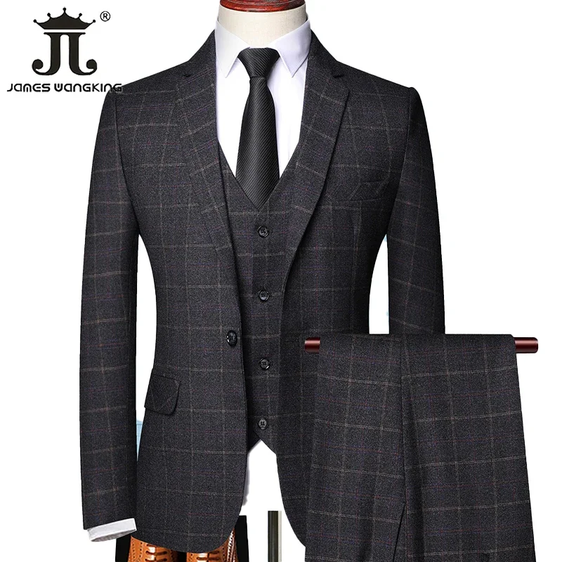 Blazer Vest Pants Men's Formal Groom Wedding Dress Slim Suit 3Pcs or 2Pcs Men's Casual Business Suit Tuxedo formal suit,business men clothing