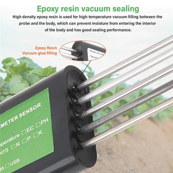 -A89Z USB Soil PH Meter Moisture Tester Soil Analyzer For Android Smart Garden Soil Nutrient Sensor For Greenhouse Home Farmer