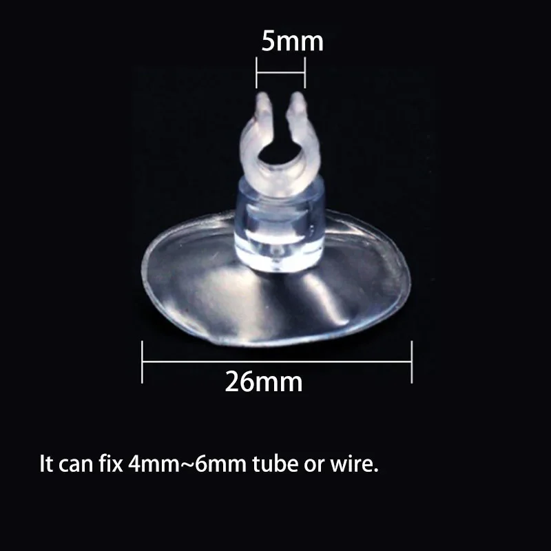 HALJIA 10 STKS 15mm Aquarium Aquarium Zuignappen Luchtvaartmaatschappij Slang Pomp Luchtlijn Tubing Houder Aquarium Zuignap Clips Luchtvaartmaatschappij Buis Houders Klemmen voor Fish Tank Wit