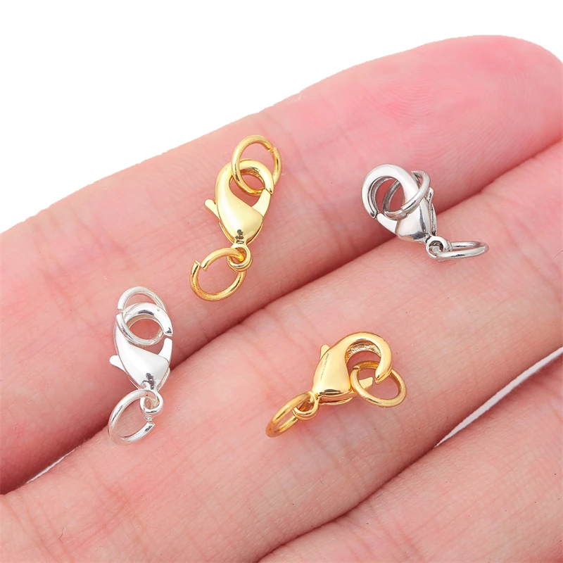 5sets Silver Color/Gold color Brass Lobster Clasp Jump Rings For