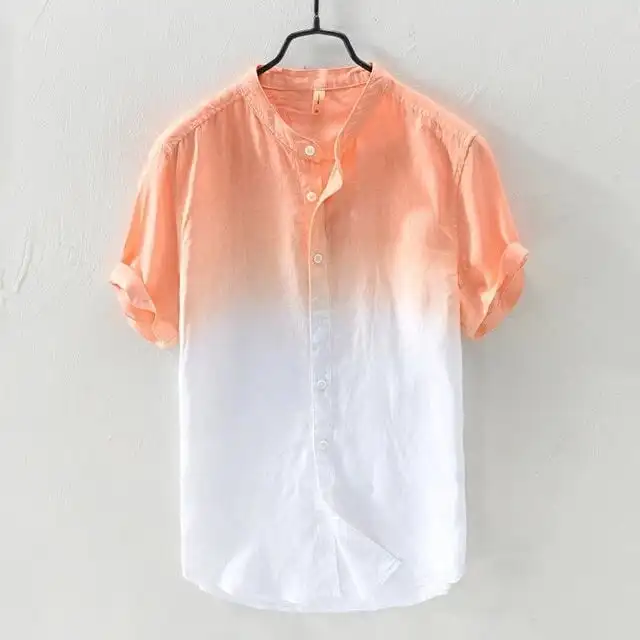 

Men's Gradient Short-sleeved Shirt men-s-top Orange