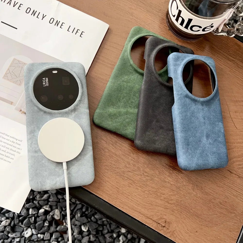 Luxury Cowboy Skin Magnetic Wireless Charging Protective Back Cover