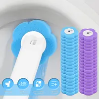 Kit de nettoyage de tête de rechange jetable pour brosse de toilette, avec poignée allongée, ouverture automatique du couvercle, Kit de tampons de nettoyage de cuvette de toilette, nouvelle collection 2