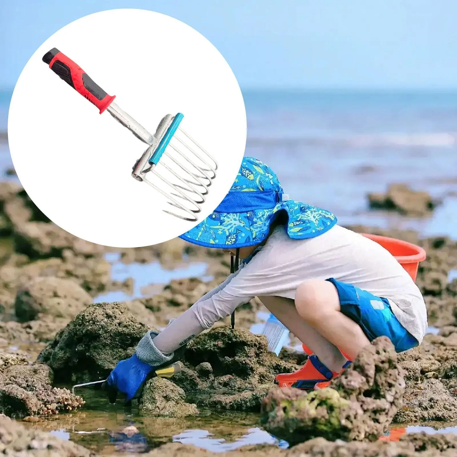 Hand Rake Weeding Versatile Handheld Gardening Tool for Lawn Beach Backyard Hand Rake Weeding Versatile Handheld Gardening Tool for Lawn Beach Backyard