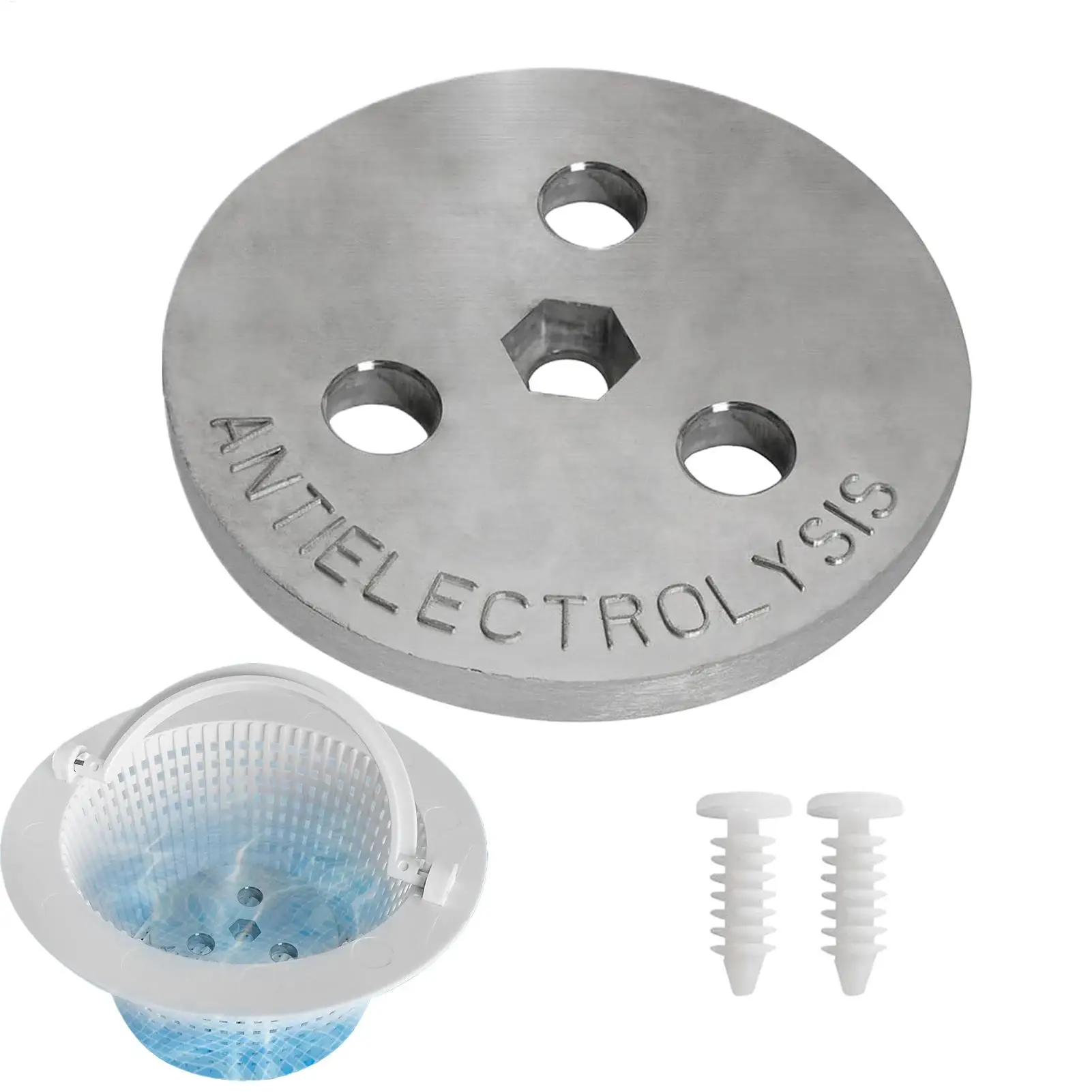 Pool Skimmer Weight Pool Zinc Anode Pool filter basket Weight Plate Equipment Accessories Block Floater for Cleaning Swimming