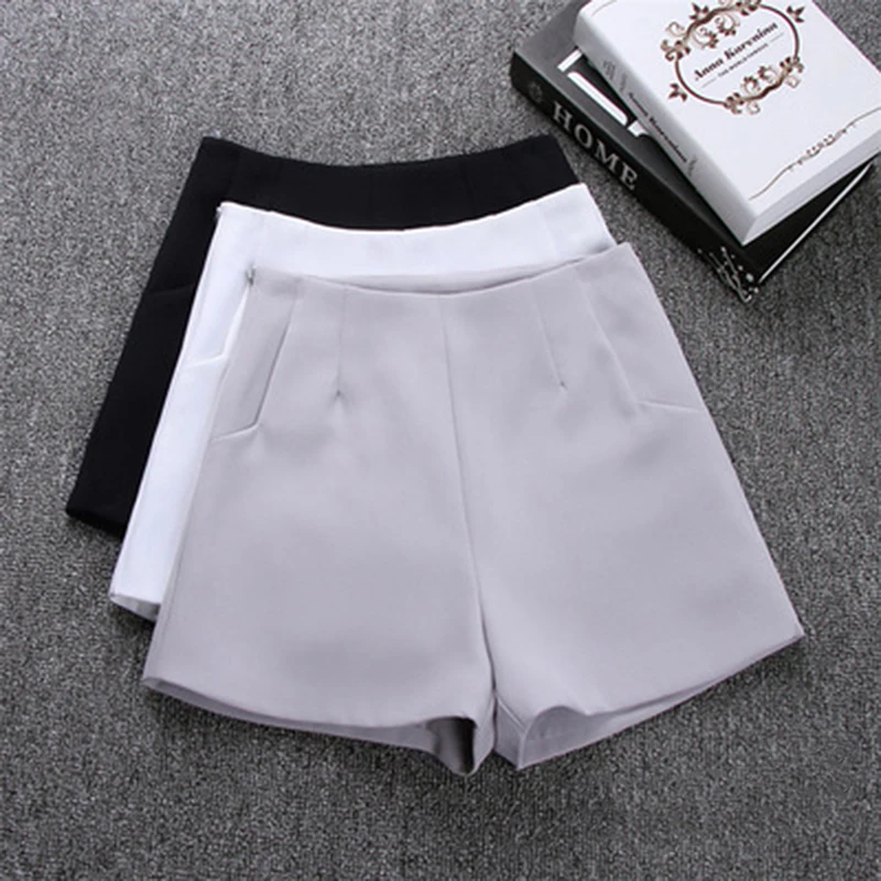 

2024 New Women Summer High Waist A-Line Shorts Casual Suit Shorts Women Solid Color Short Pants Ladies Shorts