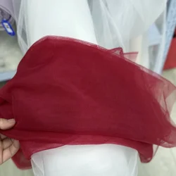 Elegant Red Wine Hanging Mesh Fabric for DIY Wedding and Festival Decor (Light Burgundy)