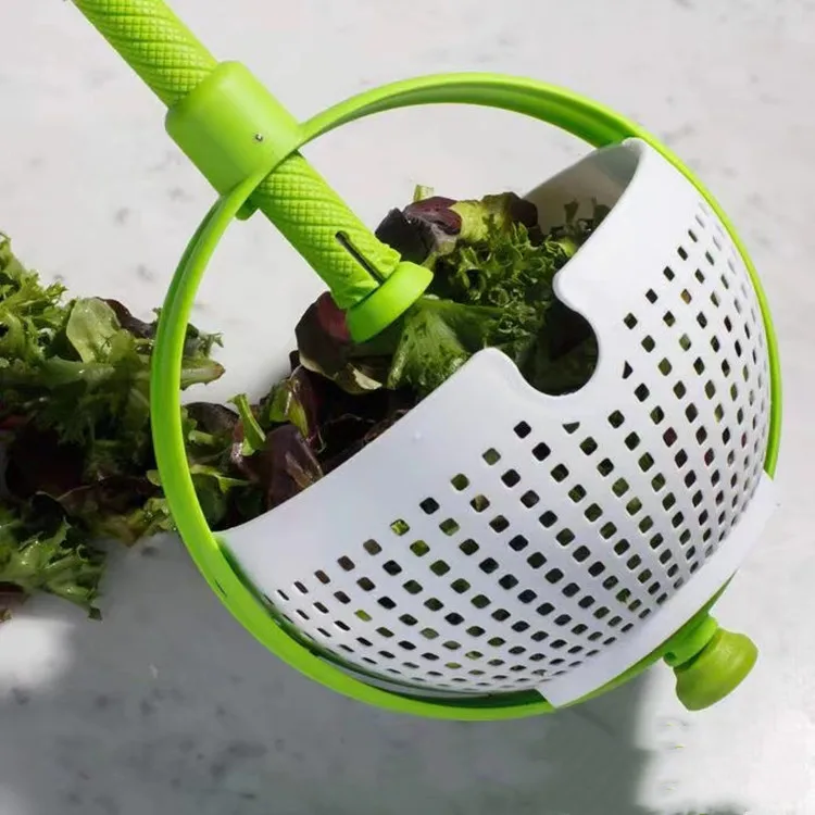 Salad Spinner Kitchen Vegetable Fruit Spin Drainer Basket A Good Helper For Washing Vegetables At Home Kitchen Supplies