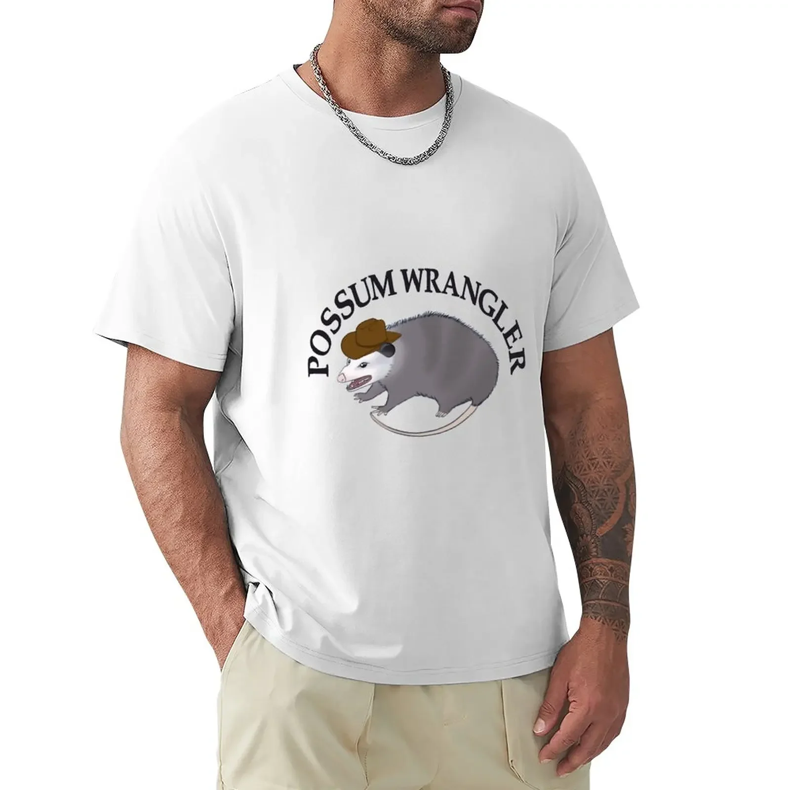 

Футболка Possum Wrangler, аниме одежда, милая одежда, быстросохнущие футболки большого размера для мужчин