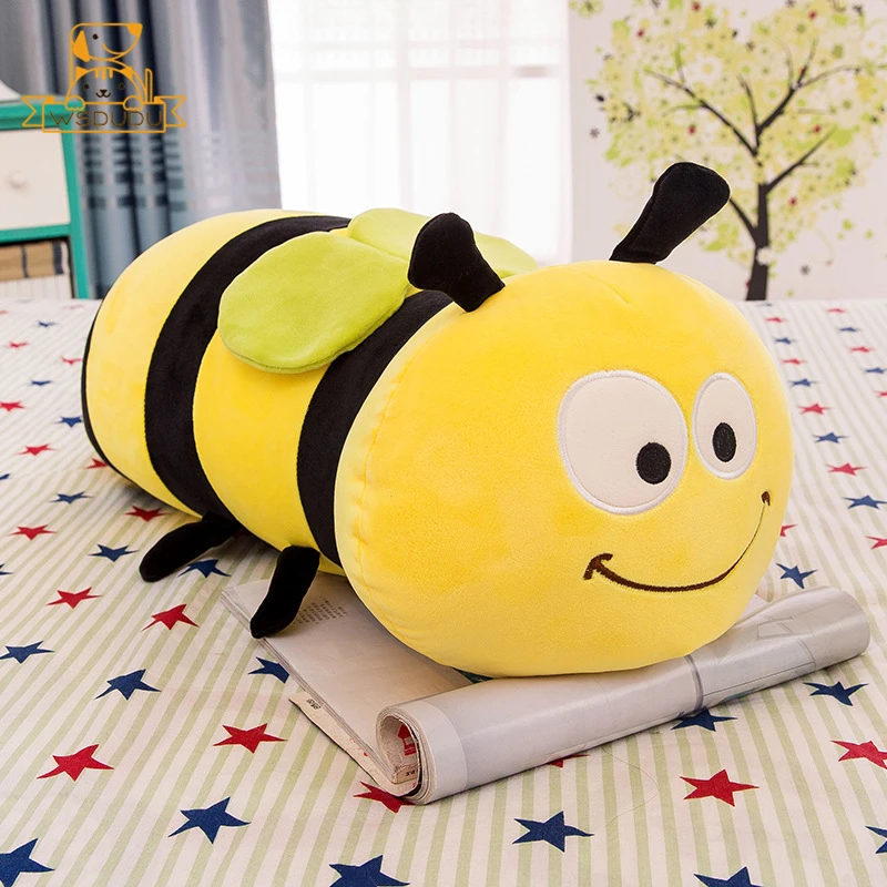 thumbnail image 1 of Big Bee Pillow Cute Soft Plush Stuffed Toys Animal Baby Dolls Hug Sleep Cuddle Large Cartoon Honeybee Long Cushion Children Gift, 1 of 5