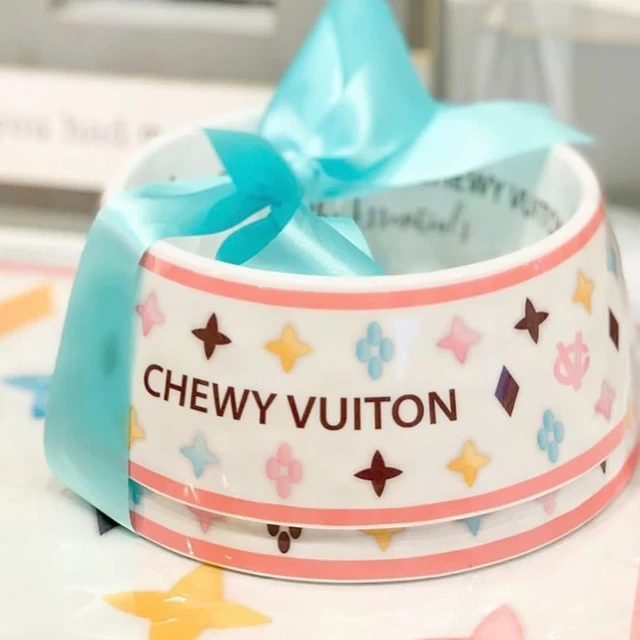 chewy vuitton dog bowl