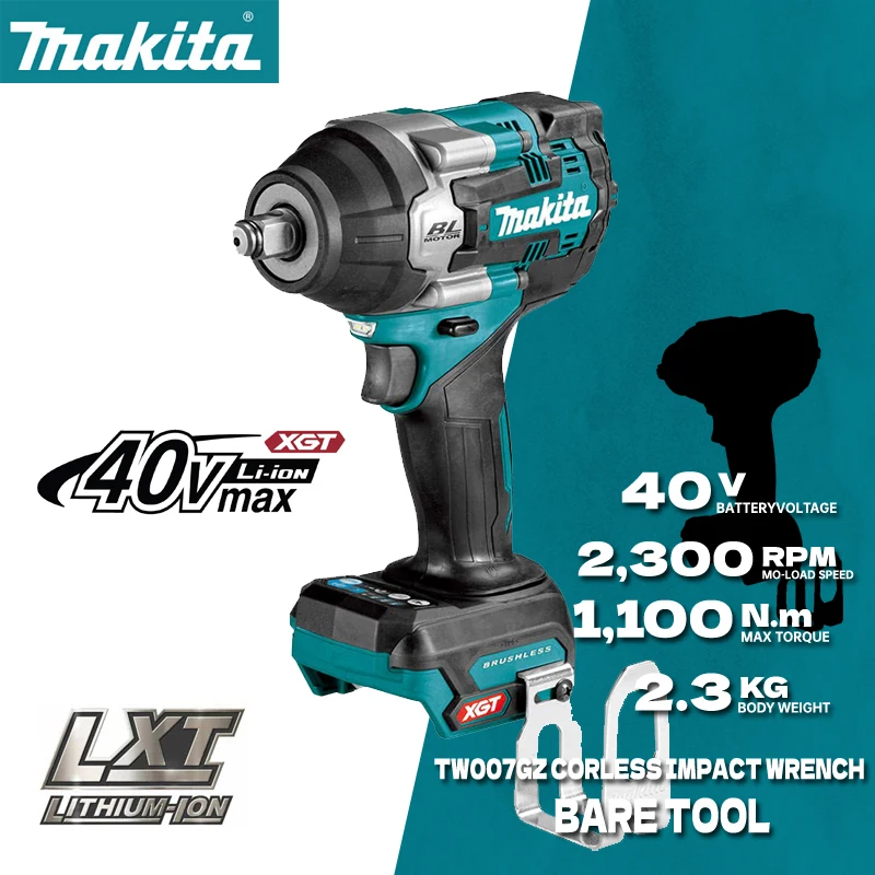 

Makita TW007GZ 40V Max 1/2" Mid Torque Brushless Impact Wrench Bare Tool 730N.m Rechargeable MAKITA Cordless Wrench Power Tool