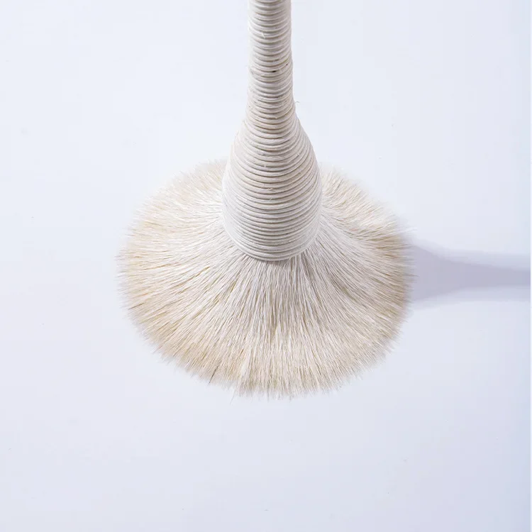 Make-up-Pinsel aus flacher Ziegenwolle und Rattan, professionelles Foundation-Rouge, loser Puder-Konturpinsel für Beauty-Make-up-Pinsel – Detail 5