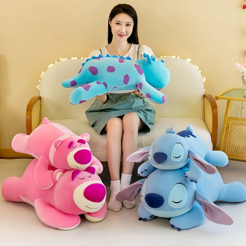 

New Disney Kawaii Lilo&stitch Lots-o-huggin Bear Sullivan Plush Toys Stuffed Doll Soft Pillow Sofa Room Decoration Cartoon Gifts