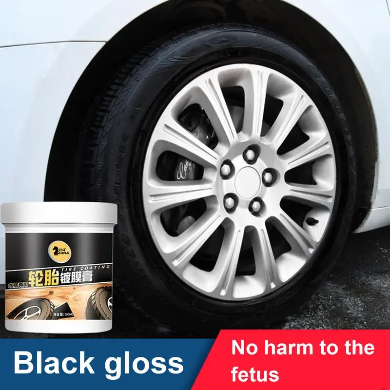 500ml Wheel Tire Cleaner Glazing Wheel Wax Waterproof Rim Shine Solid Coating