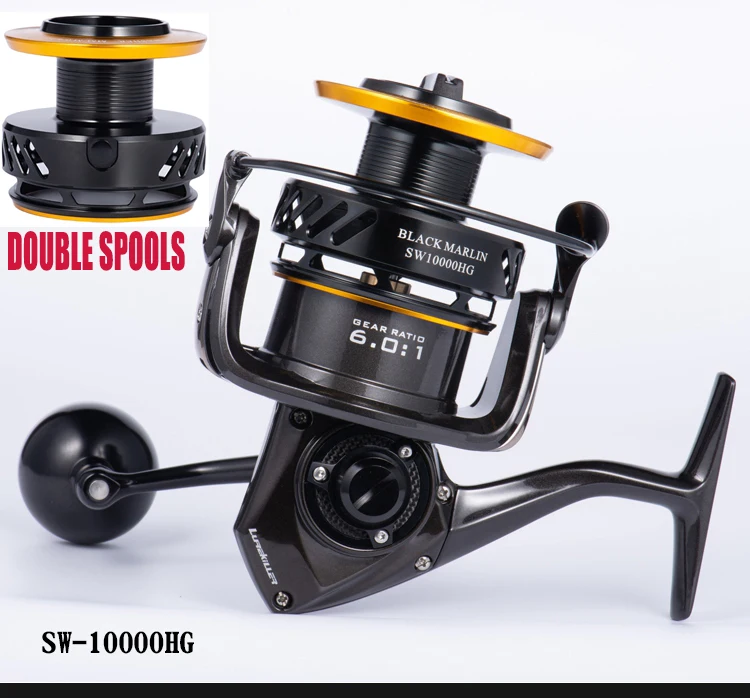 Original Lurekiller Metal Body Power Spinning Reel Black Marlin