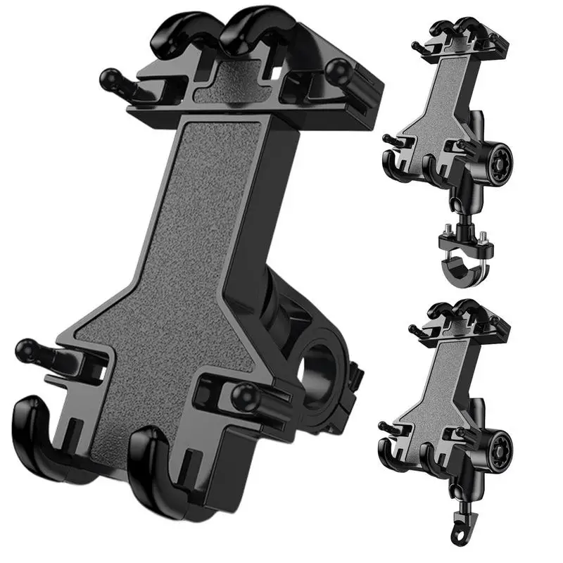 

Motorcycle Phone Holder Shockproof Adjustable Motorbike Mobile Phone Organizer Anti Theft Phone Clip For Motorcycle Bike Bicycle