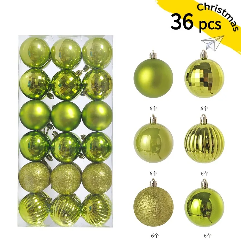 thumbnail image 1 of 36 bolas navideñas de 3 cm/6 cm para colgar en el árbol, decoración para el árbol de Navidad, Año Nuevo 2025, 1 of 5
