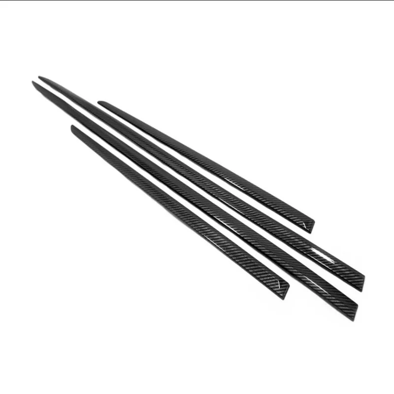 

For Tesla Model 3 2018-2021 Carbon Fiber Side Door Strip Body Skirts Molding Trim Decoration Exterior Accessories Car Styling