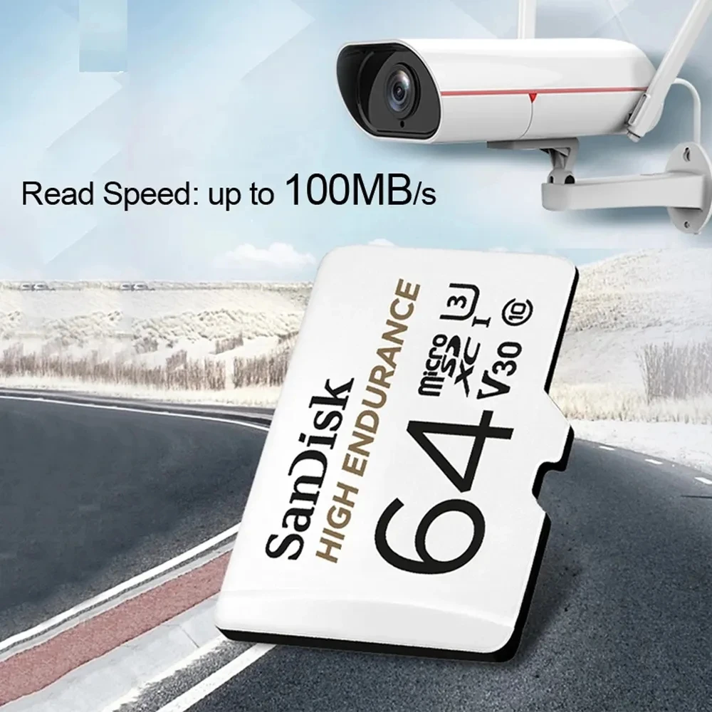 SanDisk 4K 풀 HD 비디오 마이크로 SDXC 카드, 걱정 없는 연속 녹화 메모리 카드, 대시 캠 홈 모니터용